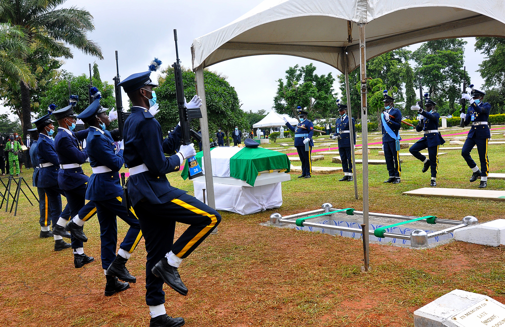 PHOTOS: Tears, tributes galour as Flying Officer Arotile is buried with full military honour