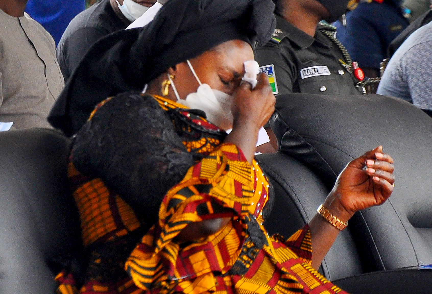 PHOTOS: Tears, tributes galour as Flying Officer Arotile is buried with full military honour