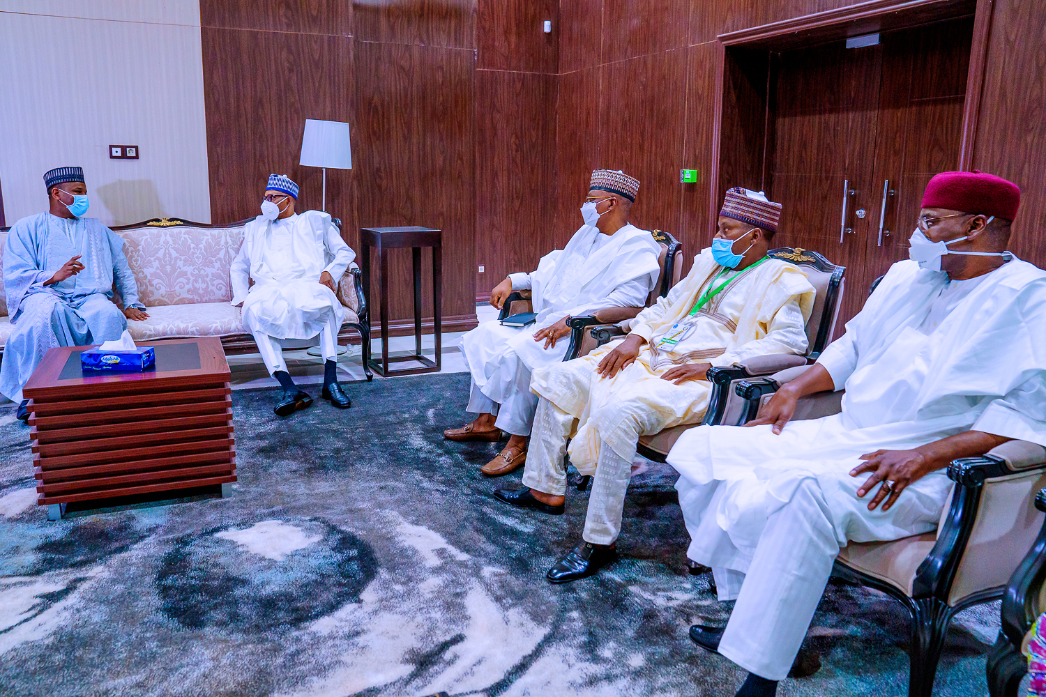 See photos of Buhari wearing face mask as he visits Mali for Peace Mission