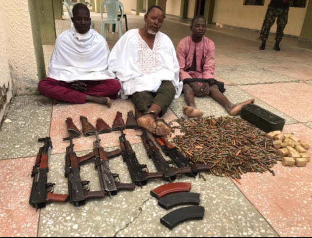 Army arrest 3 Niger Republic Nationals/Arms Suppliers with 6 AK 47 Rifles, Kill 3 Bandits