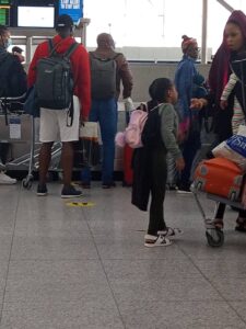 Stranded Nigerians forced to disembark from Airline, protest at Stansted Airport