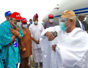 PHOTOS: Tinubu in Ondo for Akeredolu's re-election campaign rally