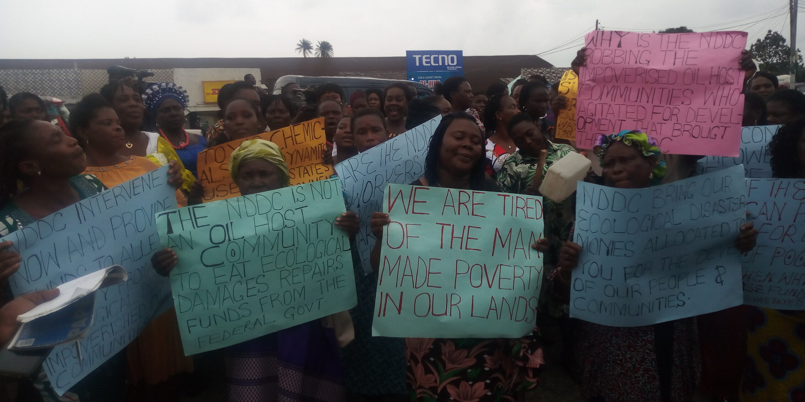 Ijaw women protest neglect of oil-producing communities by NDDC in Bayelsa
