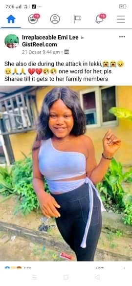Lekki Shooting: I’m not dead! Lady cries out after seeing her RIP picture on social media
