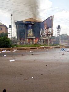 VIDEOs, PHOTOs of hoodlums attack on Akeredolu's office