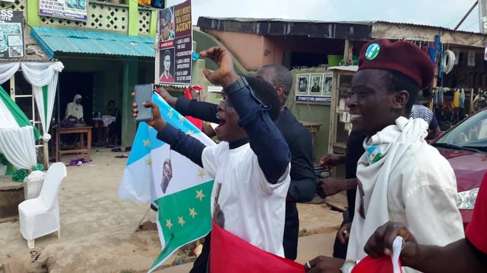 PHOTOS, VIDEO: IPOB, Oduduwa republic agitators in alliance march