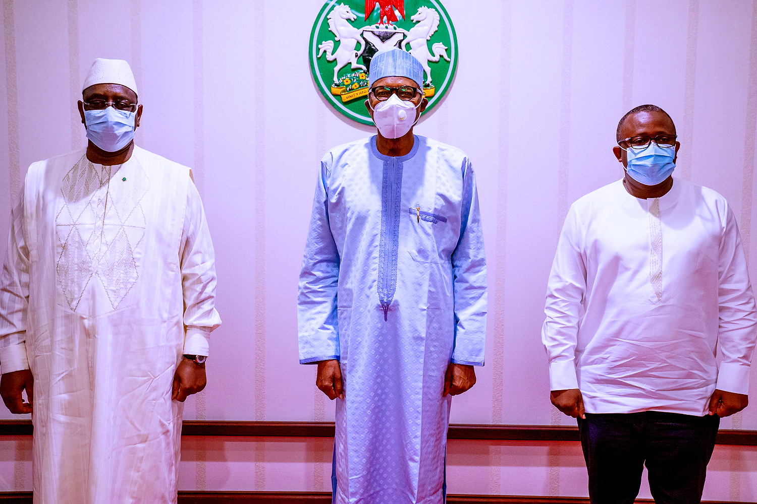 Senegal President commends Buhari on support against insurgency in Lake Chad Pic 1. President Macky Sall of Senegal President Muhammadu Buhari and President Umaro Sissoco Embaló