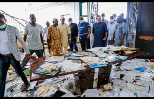 #EndSARS: Lagos Speaker, members visit facilities destroyed by hoodlums