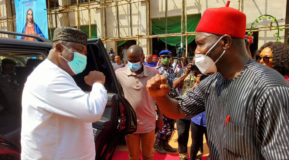 Enugu community, Senator Utazi hosts Ugwuanyi