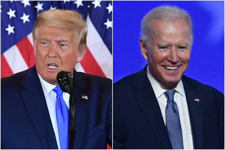 Biden overturns Trump lead in two swing states as US awaits result