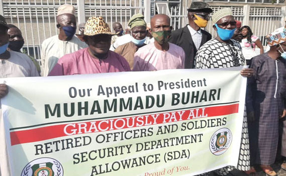 Retired soldiers protest pension arrears in Abuja