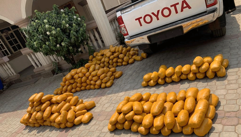 Lagos to Kano with Drugs: NDLEA intercepts SUV loaded with 394 blocks marijuana escorted by 2 'fake soldiers'