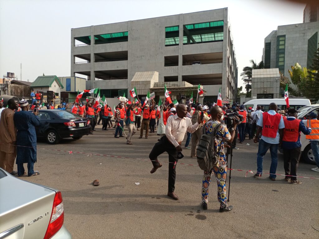 BREAKING: NLC pickets Corporate Affairs Commission over alleged unfriendly policies