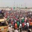 VIDEOS, PHOTOS: NLC, organised labour unions storm National Assembly in protest over minimum wage