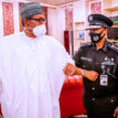 PHOTOS: Buhari receives acting IGP Usman Alkali Baba