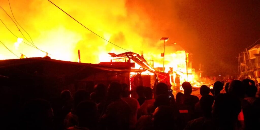 Fire guts OkoBaba Sawmill Market
