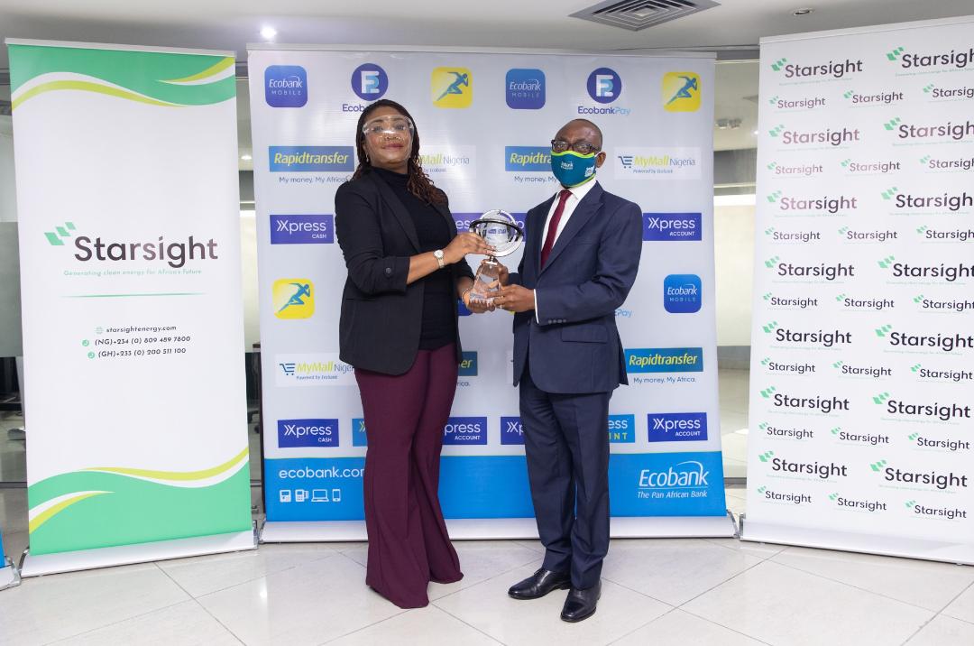 Starsight presents Sustainability Award to Ecobank