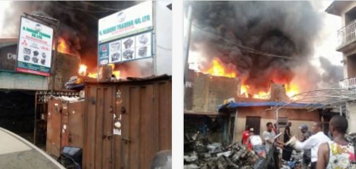 Fire reins as Ladipo Market, building in Dopemu go aflame
